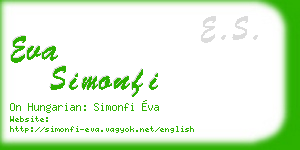 eva simonfi business card
